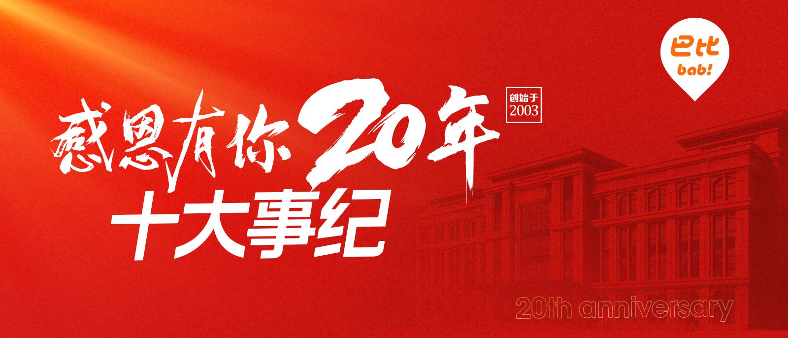 感恩有你20年——尊龙凯时人生就是博追梦路,十大事纪